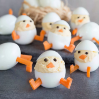 HAPPY EASTER .. Deviled Egg Chicks 🐣